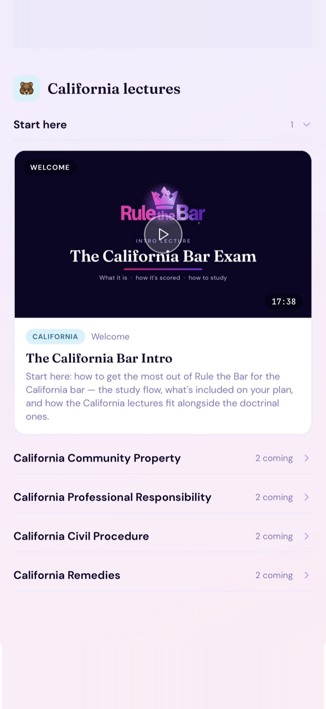 California lectures